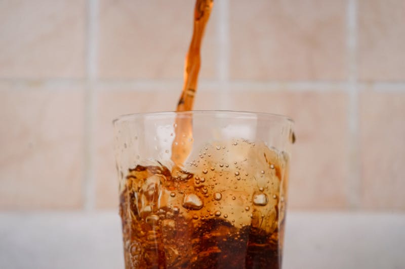 Italian soda in a tall glass